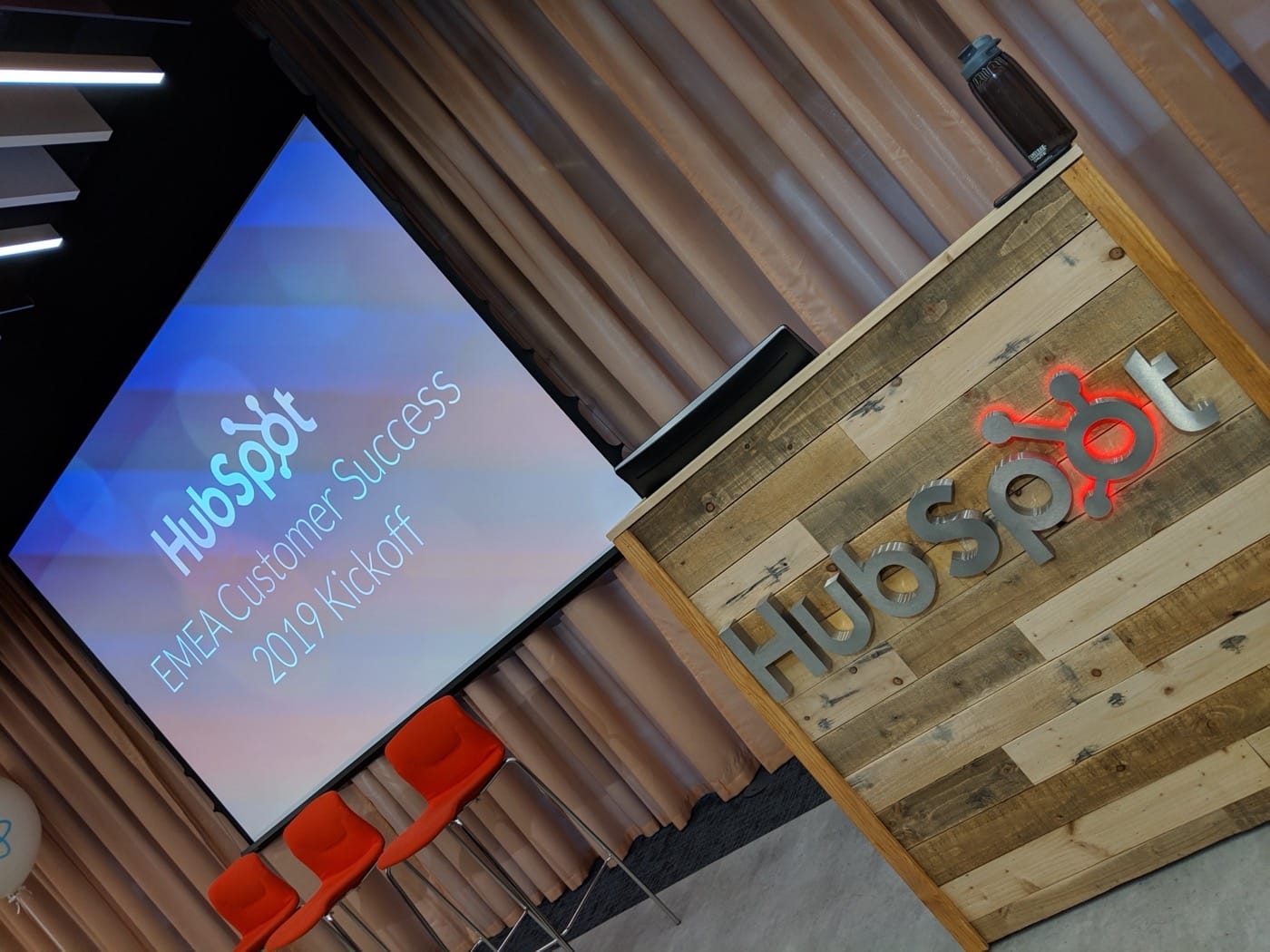 The stage at a HubSpot EMEA kickoff
