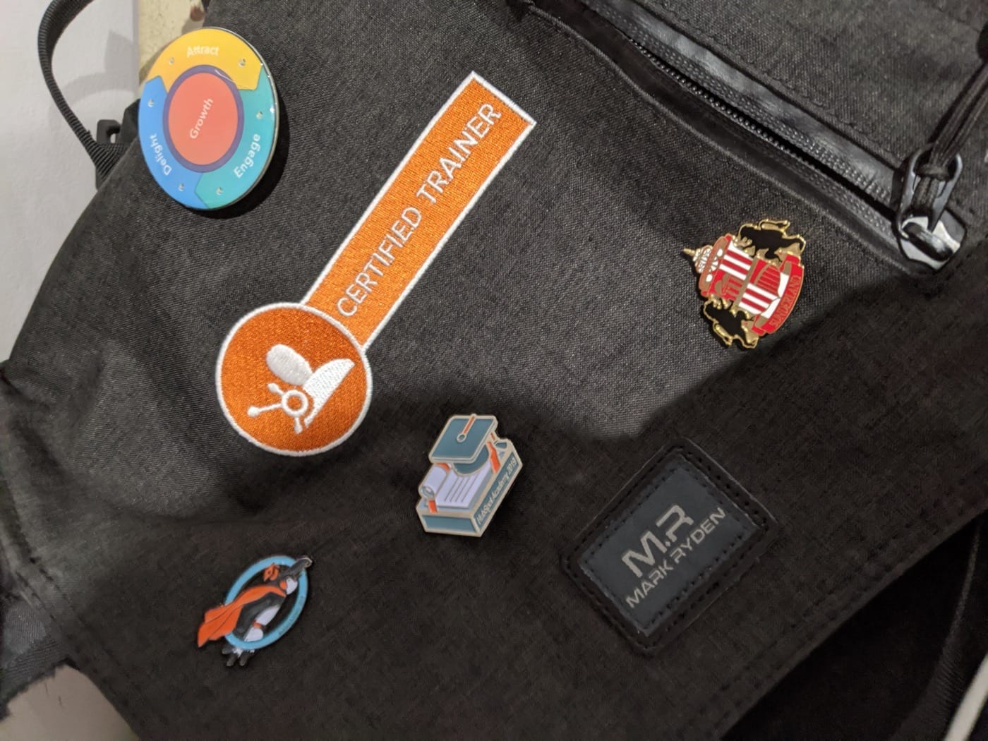 HubSpot certified trainer and partner pins
