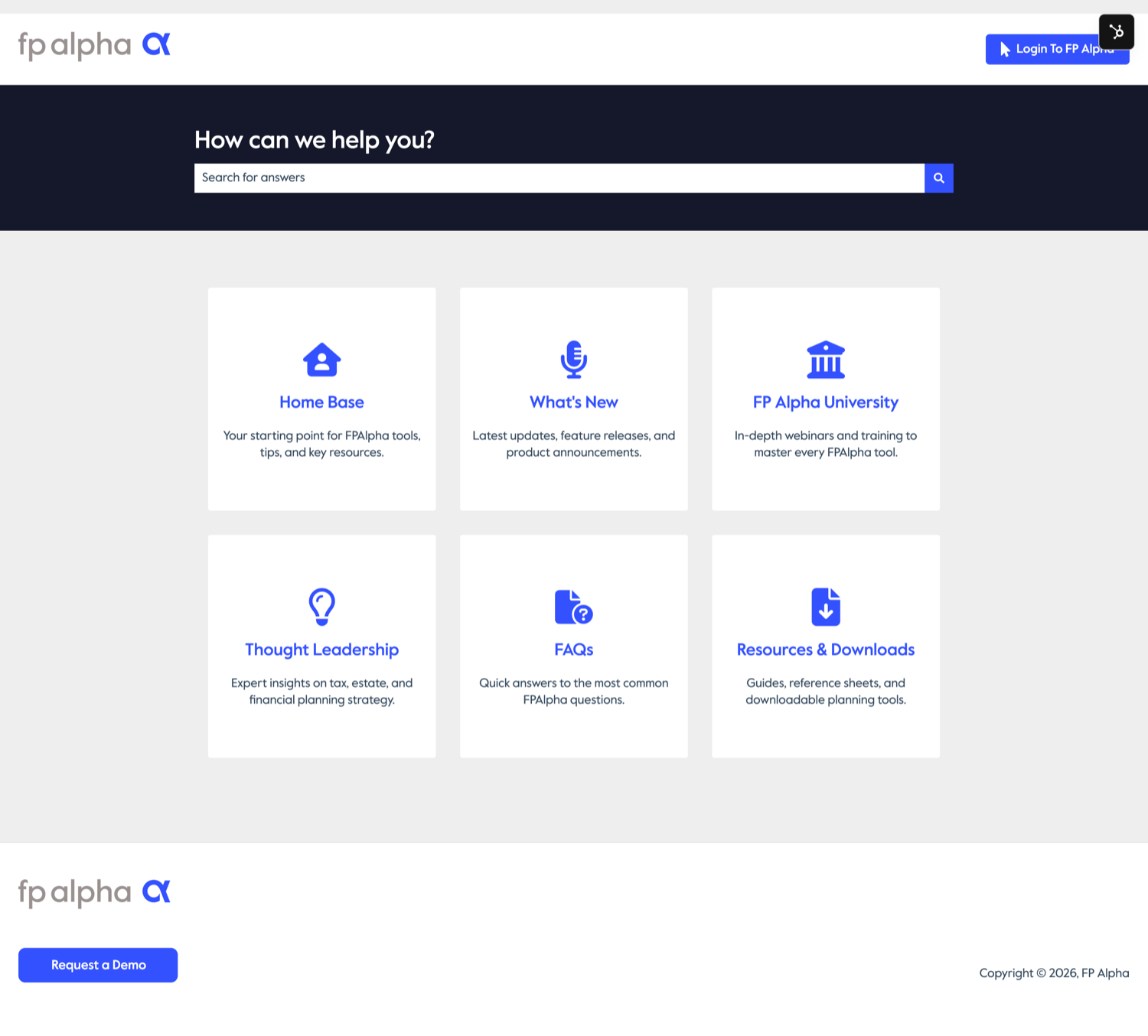 FP Alpha: a HubSpot knowledge base with a live AI agent